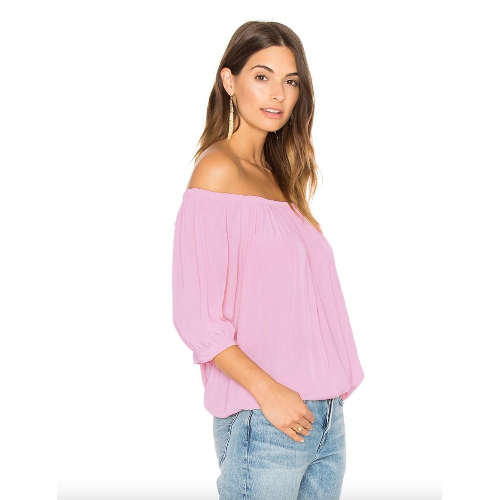 Women's Pink Off-Shoulder Top